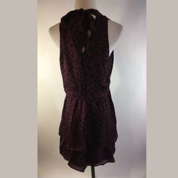 Parker Animal Print Halter Flare Dress NWT Large - Picture 6 of 8
